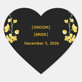 Elegant Luxury Envelope Seal Template Hart Sticker