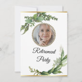 Elegant Luxury Eucalyptus Retirement Party Kaart (Achterkant)