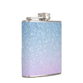 Elegant Luxury Faux Glitter Blue Rose Gold Heupfles (Rechts)