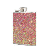 Elegant Luxury Faux Glitter Pink Rose Gold Heupfles (Links)