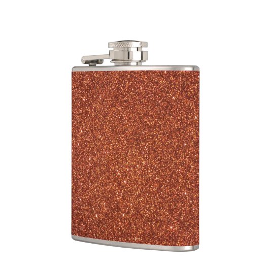 Elegant Luxury Faux Glitter Pink Rose Gold Heupfles (Links)