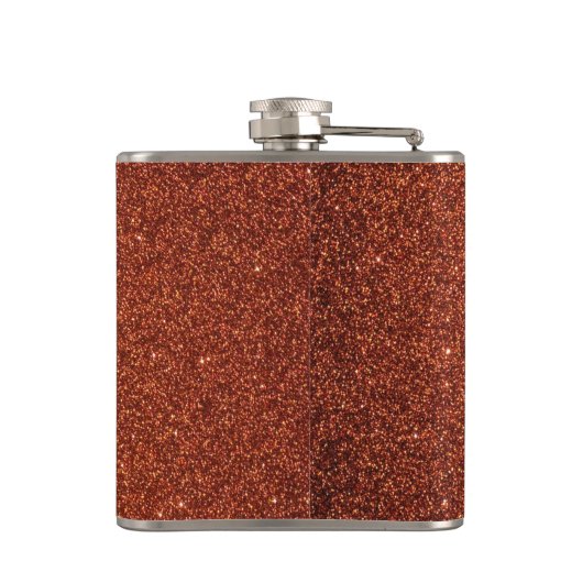 Elegant Luxury Faux Glitter Pink Rose Gold Heupfles (Achterkant)