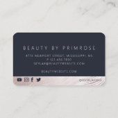 Elegant Luxury Glam Roos Gold Abstracte VIP Loyalt Klantenkaartje (Achterkant)