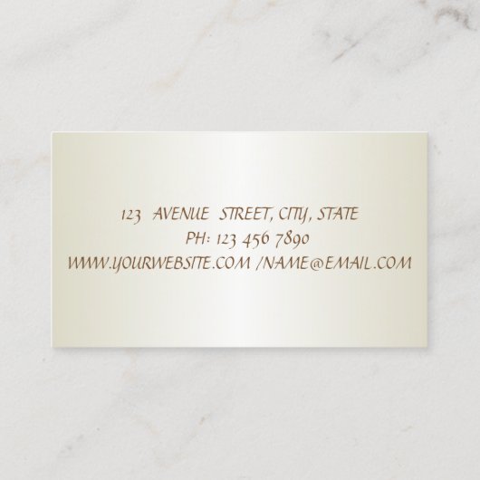 Elegant Luxury Glitter Gold Lijst Visitekaartje (Achterkant)