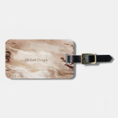 Elegant Luxury Glitter Marble Bagagelabel (Voorkant horizontaal)