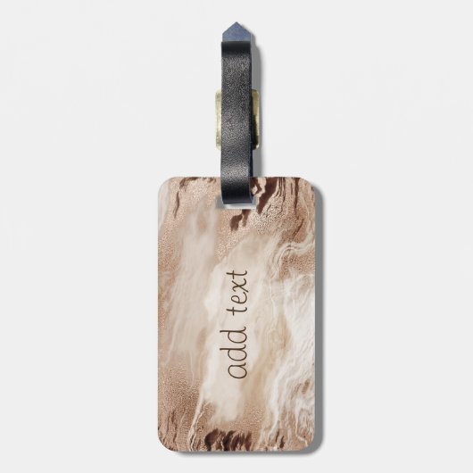 Elegant Luxury Glitter Marble Bagagelabel (Achterkant verticaal)