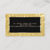 Elegant Luxury, Glittery Bokeh Visitekaartje (Achterkant)