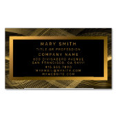Elegant Luxury Gold Black Wave Magnetisch Visitekaartje (Voorkant)