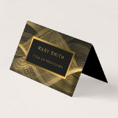 Elegant Luxury Gold Black Wave Visitekaartje (Voorkant)