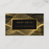 Elegant Luxury Gold Black Wave Visitekaartje (Voorkant)