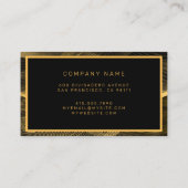 Elegant Luxury Gold Black Wave Visitekaartje (Achterkant)