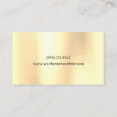 Elegant Luxury Gold en Bourgogne Leaves Visitekaartje (Achterkant)