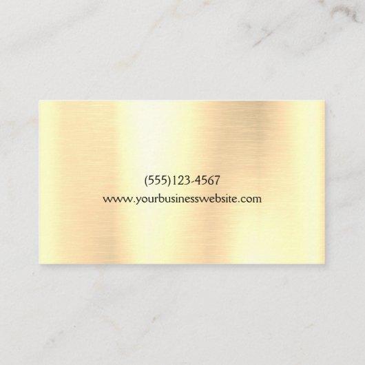 Elegant Luxury Gold en Bourgogne Leaves Visitekaartje (Achterkant)