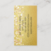 Elegant Luxury Gold Faux Lashes Visitekaartje (Achterkant)