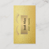 Elegant Luxury Gold Faux Lashes Visitekaartje (Voorkant)