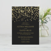 Elegant Luxury Gold Faux Wedding Kaart (Staand voorkant)