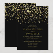 Elegant Luxury Gold Faux Wedding Kaart (Voorkant / Achterkant)