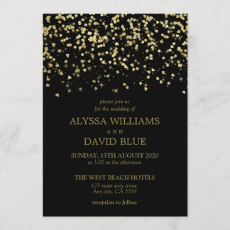 Elegant Luxury Gold Faux Wedding Kaart