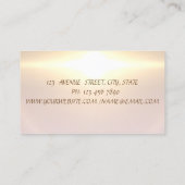 Elegant Luxury Gold Feather Visitekaartje (Achterkant)