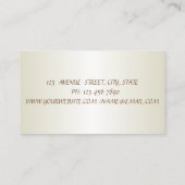 Elegant Luxury  Gold Feather Visitekaartje (Achterkant)