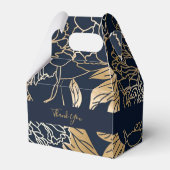 Elegant Luxury Gold Florals Wedding for Box Bedankdoosjes (Achterkant)