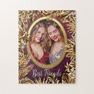 Elegant Luxury Gold Flowers voegen uw foto aan uw Legpuzzel