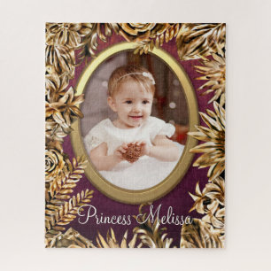 Elegant Luxury Gold Flowers voegen uw foto aan uw Legpuzzel