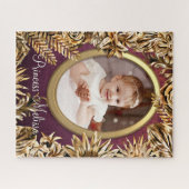 Elegant Luxury Gold Flowers voegen uw foto aan uw  Legpuzzel (Horizontaal)