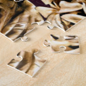 Elegant Luxury Gold Flowers voegen uw foto aan uw  Legpuzzel (Zijkant)