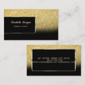 Elegant Luxury Gold Glitter Bokeh Ombre Visitekaartje (Voorkant / Achterkant)