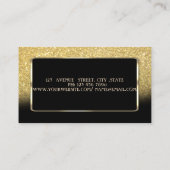 Elegant Luxury Gold Glitter Bokeh Ombre Visitekaartje (Achterkant)