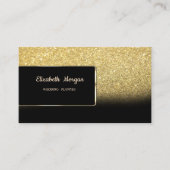 Elegant Luxury Gold Glitter Bokeh Ombre Visitekaartje (Voorkant)