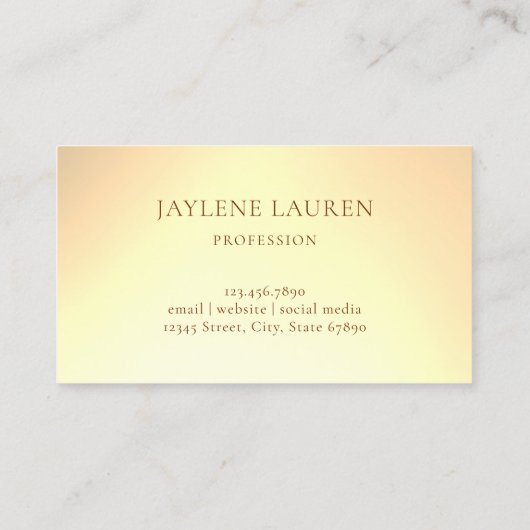 Elegant Luxury Gold Glitter Drift Monogram Visitekaartje (Achterkant)