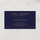 Elegant Luxury Gold Glitter & Signature Script Visitekaartje (Achterkant)