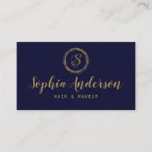 Elegant Luxury Gold Glitter & Signature Script Visitekaartje (Voorkant)