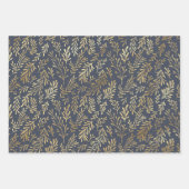 Elegant Luxury Gold Leaf Pattern Kerstmis Inpakpapier Vel (Voorkant 2)