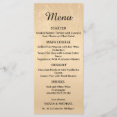 Elegant Luxury Gold Marbled Wedding Menu (Voorkant)