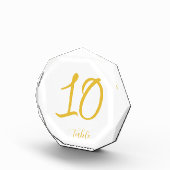 Elegant Luxury Gold Script Weduwingstaknummer Fotoblokken (Rechts)