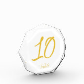 Elegant Luxury Gold Script Weduwingstaknummer Fotoblokken (Links)