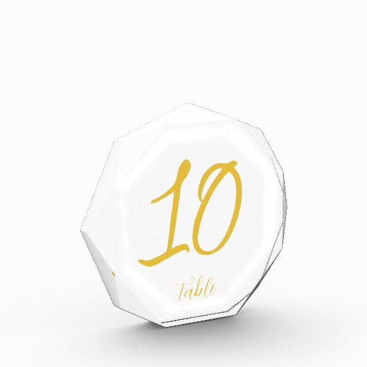 Elegant Luxury Gold Script Weduwingstaknummer Fotoblokken (Links)