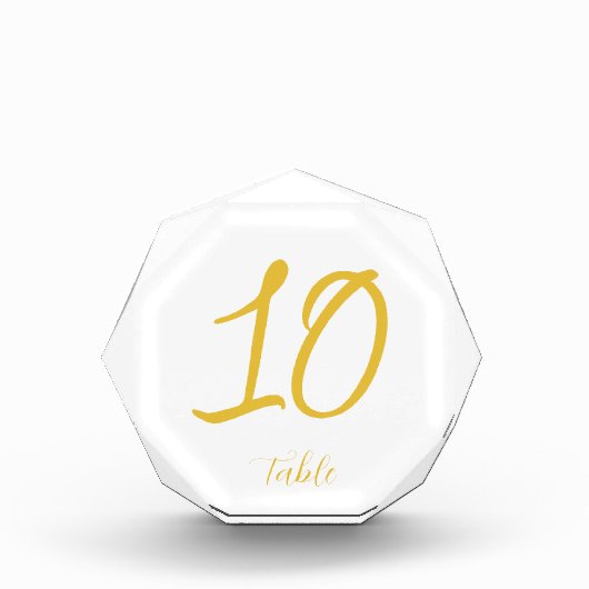 Elegant Luxury Gold Script Weduwingstaknummer Fotoblokken (Voorkant)