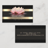 Elegant Luxury Gold Striped, zwart Visitekaartje (Voorkant / Achterkant)