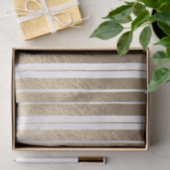 Elegant Luxury Gold White Striped Kerstmis Tissuepapier (Geschenk)
