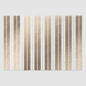 Elegant Luxury Gold White Striped Kerstmis Tissuepapier (Voorkant)