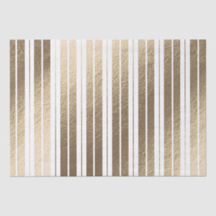 Elegant Luxury Gold White Striped Kerstmis Tissuepapier