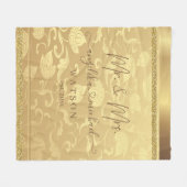 Elegant Luxury Golden Damask en Mrs Trendy Fleece Deken (Voorkant (Horizontaal))