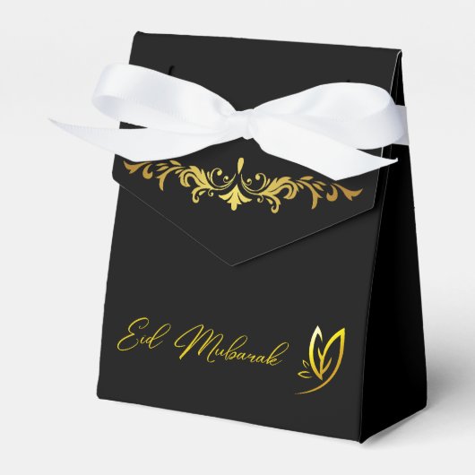 Elegant Luxury Golden Eid Mubarak Favor Box Bedankdoosjes (Voorkant Zijde)