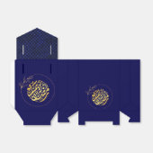 Elegant Luxury Golden Navy Glitter Ramadan Kareem Bedankdoosjes (Uitgevouwen)