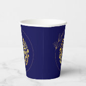 Elegant Luxury Golden Navy Glitter Ramadan Kareem Papieren Bekers (Rechts)