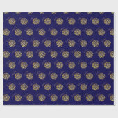 Elegant Luxury Golden Navy Ramadan Kareem Cadeaupapier (Vlak)